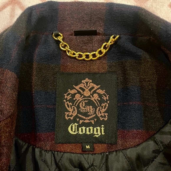 ✨🤎 COOGI Vintage Women’s Plaid Wool Blend Coat Outerwear Trench Coat Jacket 🤎✨ - Picture 3 of 8